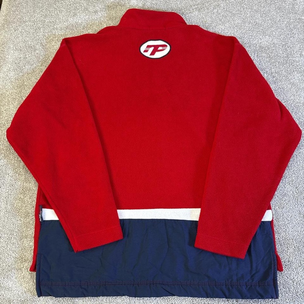 Vintage Nautica Fleece Jacket Made in USA Red White Blue Men's XL - Picture 6 of 8